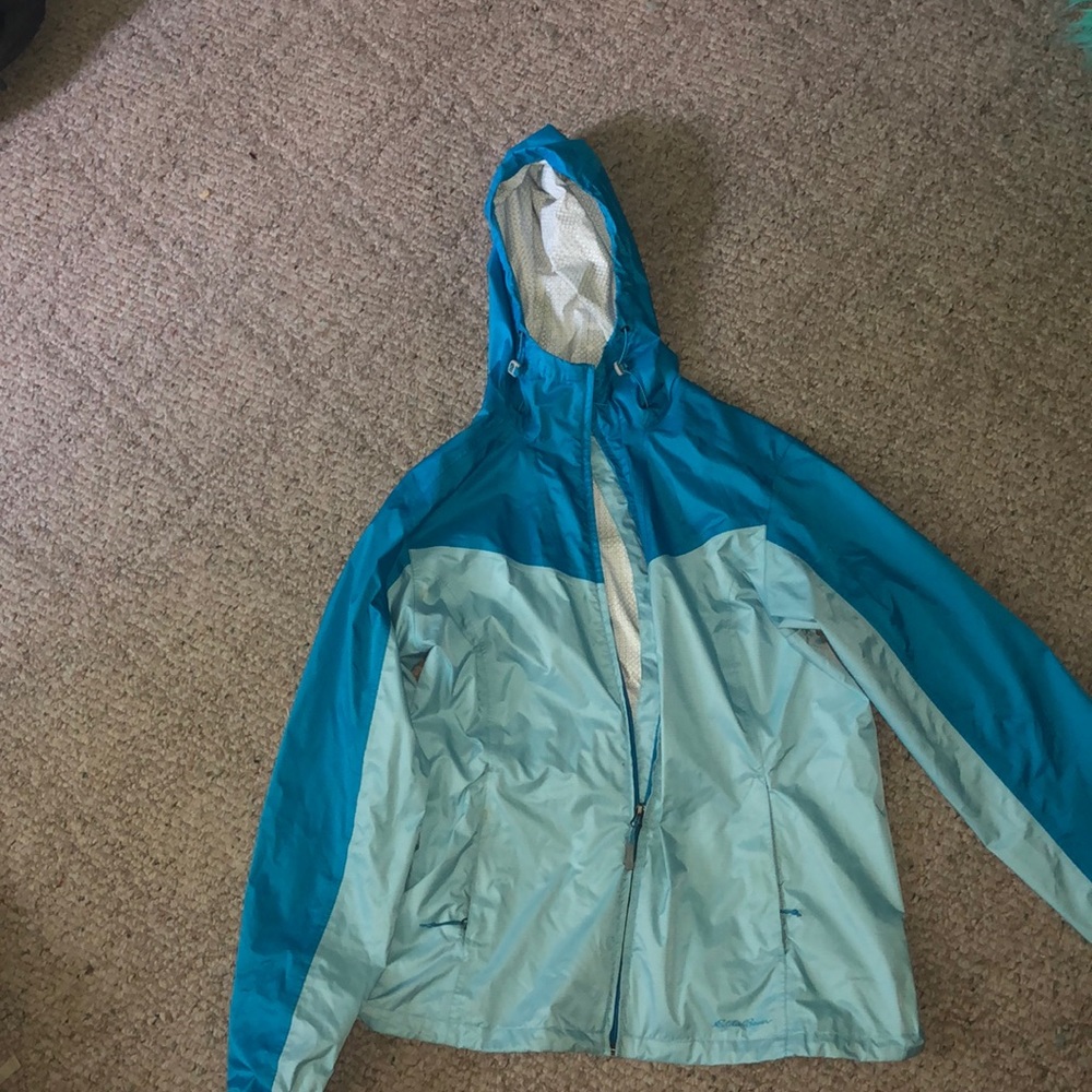 Eddie Bauer two-toned blue windbreaker